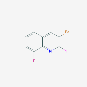 molecular formula C9H4BrFIN B2497810 3-溴-8-氟-2-碘喹啉 CAS No. 1955553-57-7