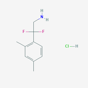 molecular formula C10H14ClF2N B2497821 2-(2,4-二甲基苯基)-2,2-二氟乙胺；盐酸盐 CAS No. 2435608-28-7
