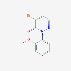 molecular formula C11H9BrN2O2 B2497823 4-溴-2-(2-甲氧基苯基)吡啶-3(2H)-酮 CAS No. 2092024-14-9