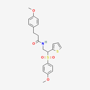 N-[2-(4-methoxybenzenesulfonyl)-2-(thiophen-2-yl)ethyl]-3-(4-methoxyphenyl)propanamide