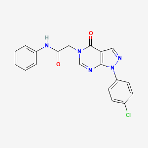 molecular formula C19H14ClN5O2 B2497830 2-[1-(4-氯苯基)-4-氧代吡唑并[3,4-d]嘧啶-5-基]-N-苯乙酰胺 CAS No. 852440-71-2