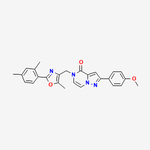 5-((2-(2,4-dimethylphenyl)-5-methyloxazol-4-yl)methyl)-2-(4-methoxyphenyl)pyrazolo[1,5-a]pyrazin-4(5H)-one