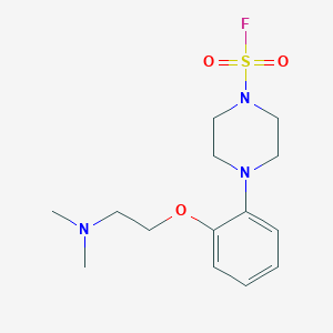 molecular formula C14H22FN3O3S B2497834 4-[2-[2-(Dimethylamino)ethoxy]phenyl]piperazine-1-sulfonyl fluoride CAS No. 2411244-58-9