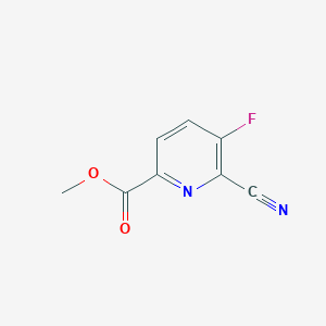 molecular formula C8H5FN2O2 B2497837 6-シアノ-5-フルオロピコリン酸メチル CAS No. 1803754-01-9