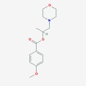 molecular formula C15H21NO4 B249784 1-(Morpholin-4-yl)propan-2-yl 4-methoxybenzoate 