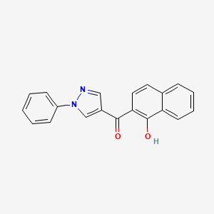 molecular formula C20H14N2O2 B2497845 2-(1-苯基-1H-吡唑-4-羰基)萘-1-醇 CAS No. 956624-15-0