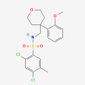 2,4-dichloro-N-{[4-(2-methoxyphenyl)oxan-4-yl]methyl}-5-methylbenzene-1-sulfonamide