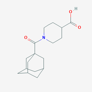 molecular formula C17H25NO3 B249785 1-(1-Adamantylcarbonyl)-4-piperidinecarboxylic acid 