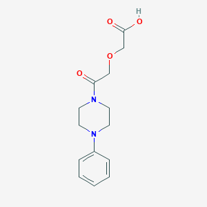 molecular formula C14H18N2O4 B249786 [2-Oxo-2-(4-phenylpiperazin-1-yl)ethoxy]acetic acid 