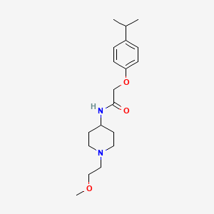 molecular formula C19H30N2O3 B2497860 2-(4-isopropylphenoxy)-N-(1-(2-methoxyethyl)piperidin-4-yl)acetamide CAS No. 1421484-60-7