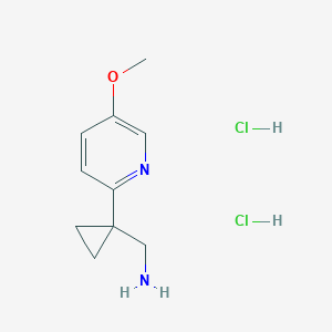 molecular formula C10H16Cl2N2O B2497862 [1-(5-Methoxypyridin-2-yl)cyclopropyl]methanamine dihydrochloride CAS No. 1439897-91-2