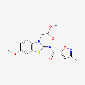 (E)-methyl 2-(6-methoxy-2-((3-methylisoxazole-5-carbonyl)imino)benzo[d]thiazol-3(2H)-yl)acetate