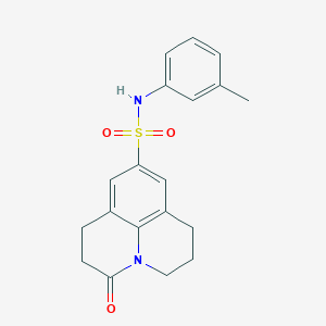 molecular formula C19H20N2O3S B2497874 3-氧代-N-(间甲苯基)-1,2,3,5,6,7-六氢吡啶并[3,2,1-ij]喹啉-9-磺酰胺 CAS No. 898438-50-1