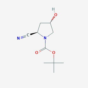 molecular formula C10H16N2O3 B2497876 (2R,4S)-tert-Butyl 2-cyano-4-hydroxypyrrolidine-1-carboxylate CAS No. 1613482-42-0