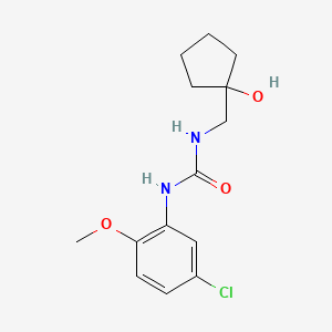 molecular formula C14H19ClN2O3 B2497890 1-(5-氯-2-甲氧基苯基)-3-((1-羟基环戊基)甲基)脲 CAS No. 1226435-42-2