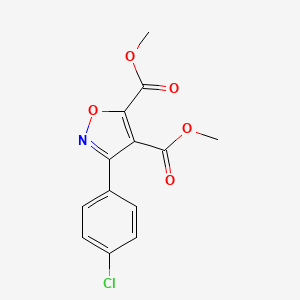 molecular formula C13H10ClNO5 B2497892 二甲基 3-(4-氯苯基)-4,5-异噁唑二羧酸酯 CAS No. 147776-97-4