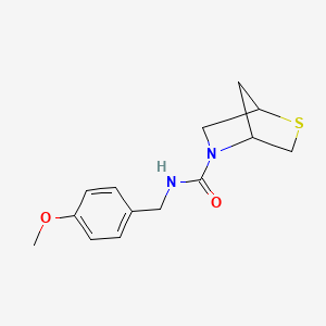 N-[(4-methoxyphenyl)methyl]-2-thia-5-azabicyclo[2.2.1]heptane-5-carboxamide