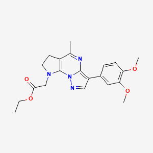 ethyl 2-[3-(3,4-dimethoxyphenyl)-5-methyl-6,7-dihydro-8H-pyrazolo[1,5-a]pyrrolo[3,2-e]pyrimidin-8-yl]acetate