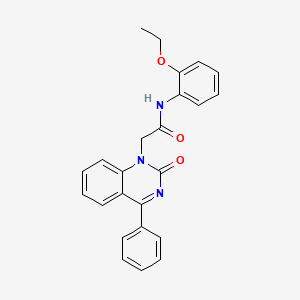 molecular formula C24H21N3O3 B2497908 N-(2-ethoxyphenyl)-2-(2-oxo-4-phenylquinazolin-1(2H)-yl)acetamide CAS No. 932320-87-1