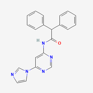 molecular formula C21H17N5O B2497910 N-(6-(1H-咪唑-1-基)嘧啶-4-基)-2,2-二苯基乙酰胺 CAS No. 1448131-68-7