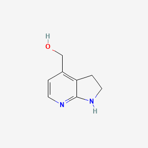 molecular formula C8H10N2O B2497913 2,3-Dihydro-1H-pyrrolo[2,3-b]pyridin-4-ylmethanol CAS No. 1824145-81-4