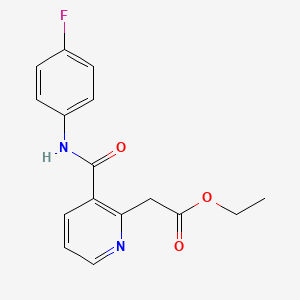 Ethyl 2-{3-[(4-fluoroanilino)carbonyl]-2-pyridinyl}acetate