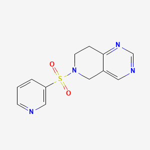 molecular formula C12H12N4O2S B2497924 6-(Pyridin-3-ylsulfonyl)-5,6,7,8-tetrahydropyrido[4,3-d]pyrimidine CAS No. 1797322-20-3