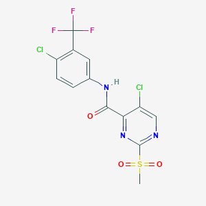 5-chloro-N-[4-chloro-3-(trifluoromethyl)phenyl]-2-(methylsulfonyl)pyrimidine-4-carboxamide