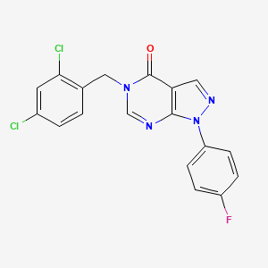 5-(2,4-dichlorobenzyl)-1-(4-fluorophenyl)-1H-pyrazolo[3,4-d]pyrimidin-4(5H)-one