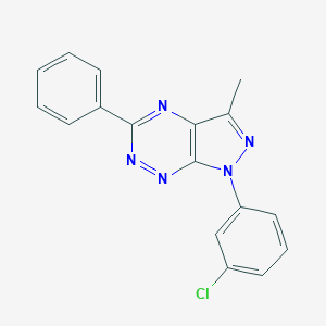 molecular formula C17H12ClN5 B249794 1-(3-chlorophenyl)-3-methyl-5-phenyl-1H-pyrazolo[4,3-e][1,2,4]triazine 