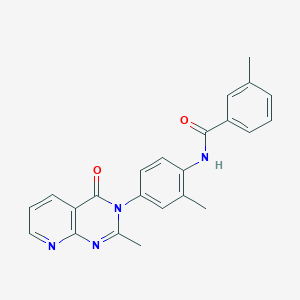 3-methyl-N-[2-methyl-4-(2-methyl-4-oxopyrido[2,3-d]pyrimidin-3-yl)phenyl]benzamide