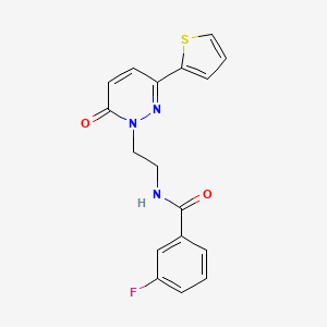 3-fluoro-N-(2-(6-oxo-3-(thiophen-2-yl)pyridazin-1(6H)-yl)ethyl)benzamide