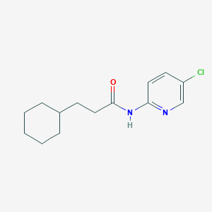 molecular formula C14H19ClN2O B249796 N-(5-chloropyridin-2-yl)-3-cyclohexylpropanamide 