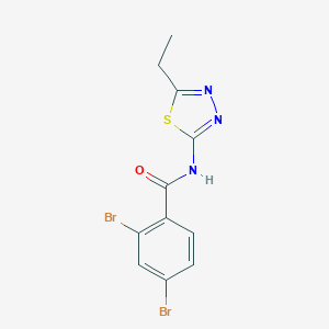 molecular formula C11H9Br2N3OS B249799 2,4-dibromo-N-(5-ethyl-1,3,4-thiadiazol-2-yl)benzamide 