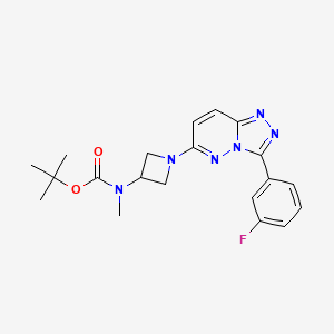 molecular formula C20H23FN6O2 B2497997 Tert-butyl N-[1-[3-(3-fluorophenyl)-[1,2,4]triazolo[4,3-b]pyridazin-6-yl]azetidin-3-yl]-N-methylcarbamate CAS No. 2380067-54-7