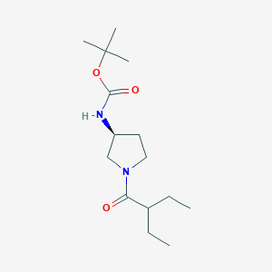 molecular formula C15H28N2O3 B2498005 (S)-叔丁基1-(2-乙基丁酰基)吡咯烷-3-基羧酸酯 CAS No. 1286208-35-2