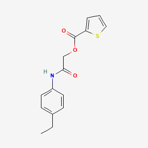 molecular formula C15H15NO3S B2498017 [(4-ETHYLPHENYL)CARBAMOYL]METHYL THIOPHENE-2-CARBOXYLATE CAS No. 391264-25-8