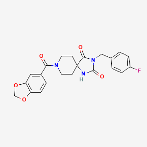 8-(1,3-Benzodioxol-5-ylcarbonyl)-3-(4-fluorobenzyl)-1,3,8-triazaspiro[4.5]decane-2,4-dione