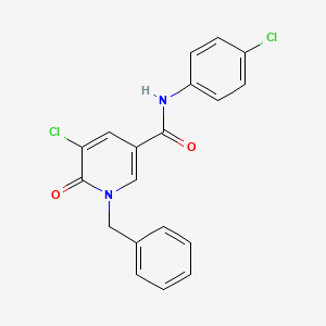 molecular formula C19H14Cl2N2O2 B2498025 1-苄基-5-氯-N-(4-氯苯基)-6-氧代-1,6-二氢-3-吡啶羧酰胺 CAS No. 339024-30-5