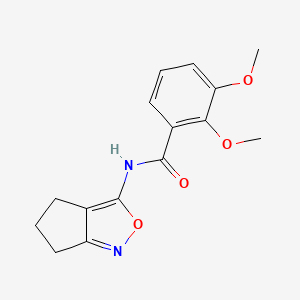 molecular formula C15H16N2O4 B2498031 N-(5,6-dihydro-4H-cyclopenta[c]isoxazol-3-yl)-2,3-dimethoxybenzamide CAS No. 941966-90-1