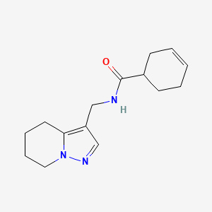 molecular formula C15H21N3O B2498047 N-((4,5,6,7-tetrahydropyrazolo[1,5-a]pyridin-3-yl)methyl)cyclohex-3-enecarboxamide CAS No. 2034266-02-7