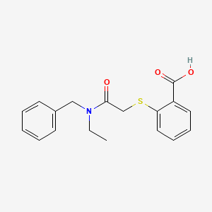 2-({[Benzyl(ethyl)carbamoyl]methyl}sulfanyl)benzoic acid
