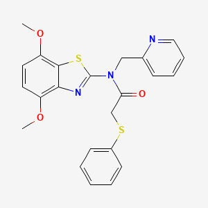 N-(4,7-dimethoxybenzo[d]thiazol-2-yl)-2-(phenylthio)-N-(pyridin-2-ylmethyl)acetamide
