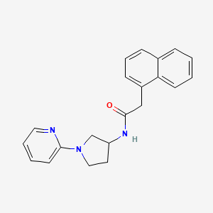 molecular formula C21H21N3O B2498054 2-(naphthalen-1-yl)-N-(1-(pyridin-2-yl)pyrrolidin-3-yl)acetamide CAS No. 1795417-84-3