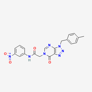 molecular formula C20H17N7O4 B2498059 2-(3-(4-methylbenzyl)-7-oxo-3H-[1,2,3]triazolo[4,5-d]pyrimidin-6(7H)-yl)-N-(3-nitrophenyl)acetamide CAS No. 892471-67-9