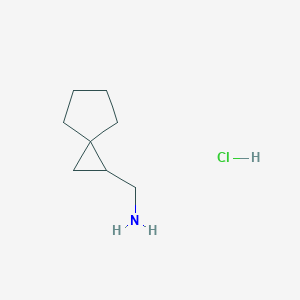 molecular formula C8H16ClN B2498060 Spiro[2.4]heptan-2-ylmethanamine;hydrochloride CAS No. 2490402-44-1