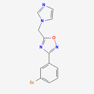 3-(3-bromophenyl)-5-(1H-imidazol-1-ylmethyl)-1,2,4-oxadiazole