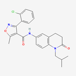3-(2-chlorophenyl)-N-(1-isobutyl-2-oxo-1,2,3,4-tetrahydroquinolin-6-yl)-5-methylisoxazole-4-carboxamide