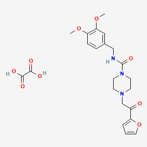 N-(3,4-dimethoxybenzyl)-4-(2-(furan-2-yl)-2-oxoethyl)piperazine-1-carboxamide oxalate
