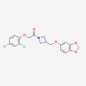 1-(3-((Benzo[d][1,3]dioxol-5-yloxy)methyl)azetidin-1-yl)-2-(2,4-dichlorophenoxy)ethanone